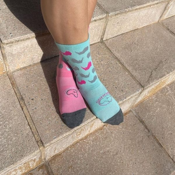 PInk and Turquoise Socks